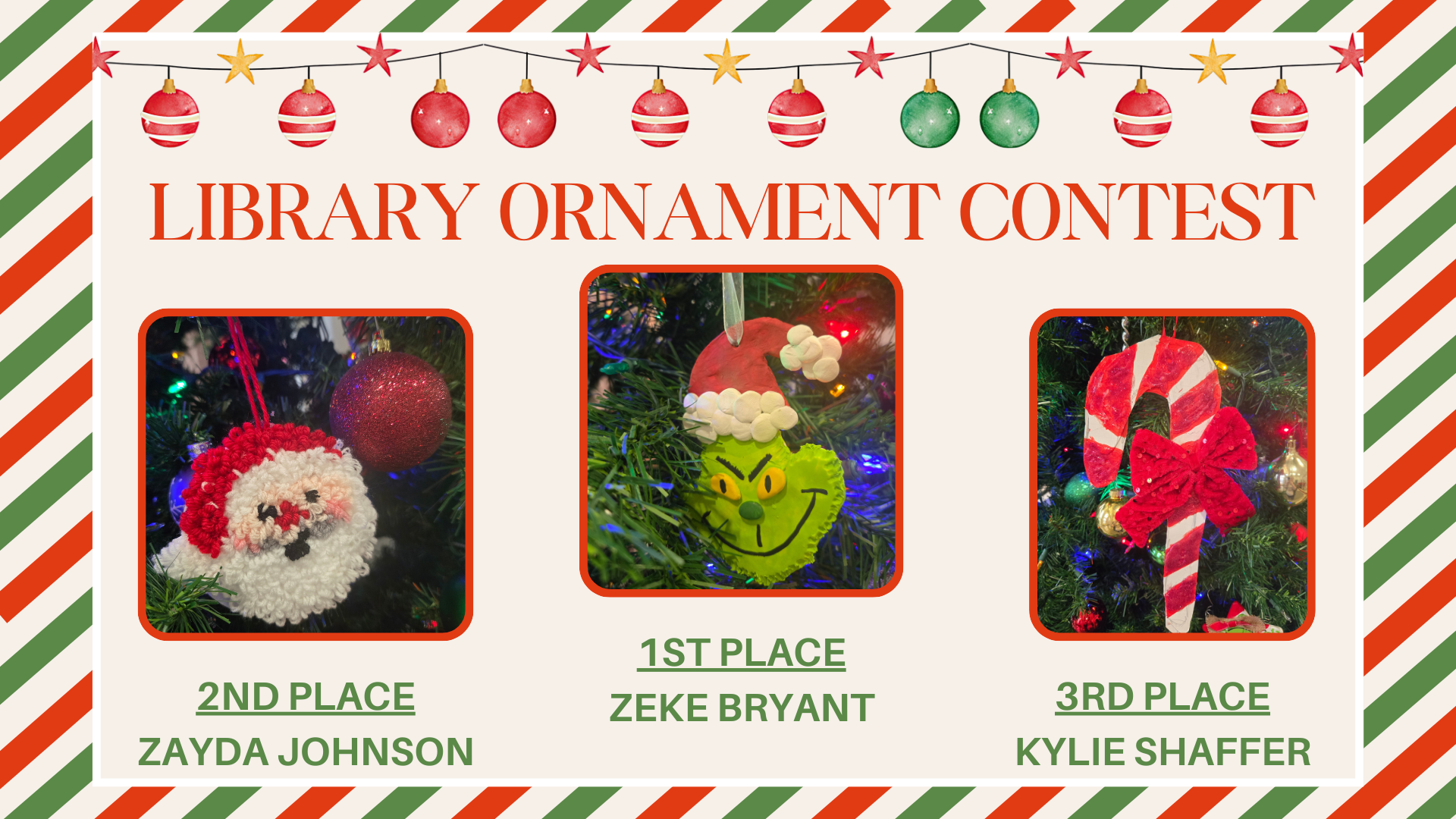 Library Ornament Contest Results